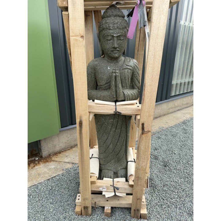 Álló Buddha szobor 95cm (zöld kőzet) (48)