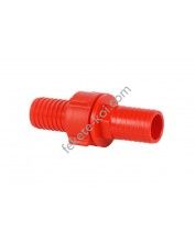 Tömlőösszekötő  műanyag1-1" piros