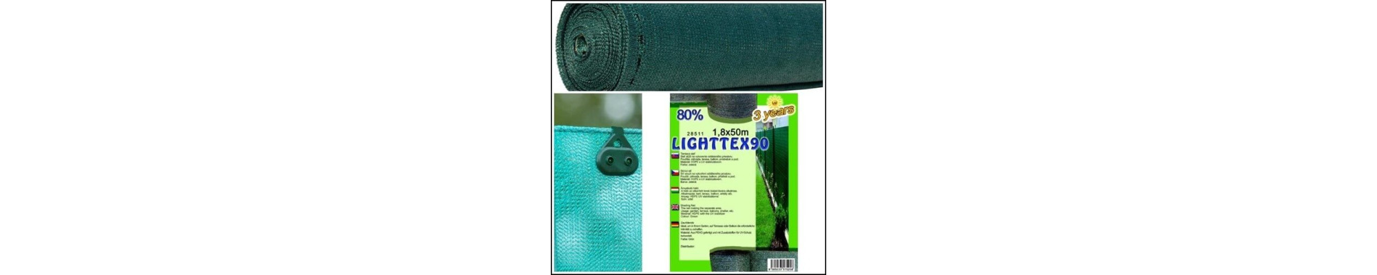 BELÁTÁSGÁTLÓ, SZÉLFOGÓ ÉS ÁRNYÉKOLÓ HÁLÓ LIGHTTEX 90