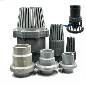 PVC visszacsapó szelepek, lábszelepek